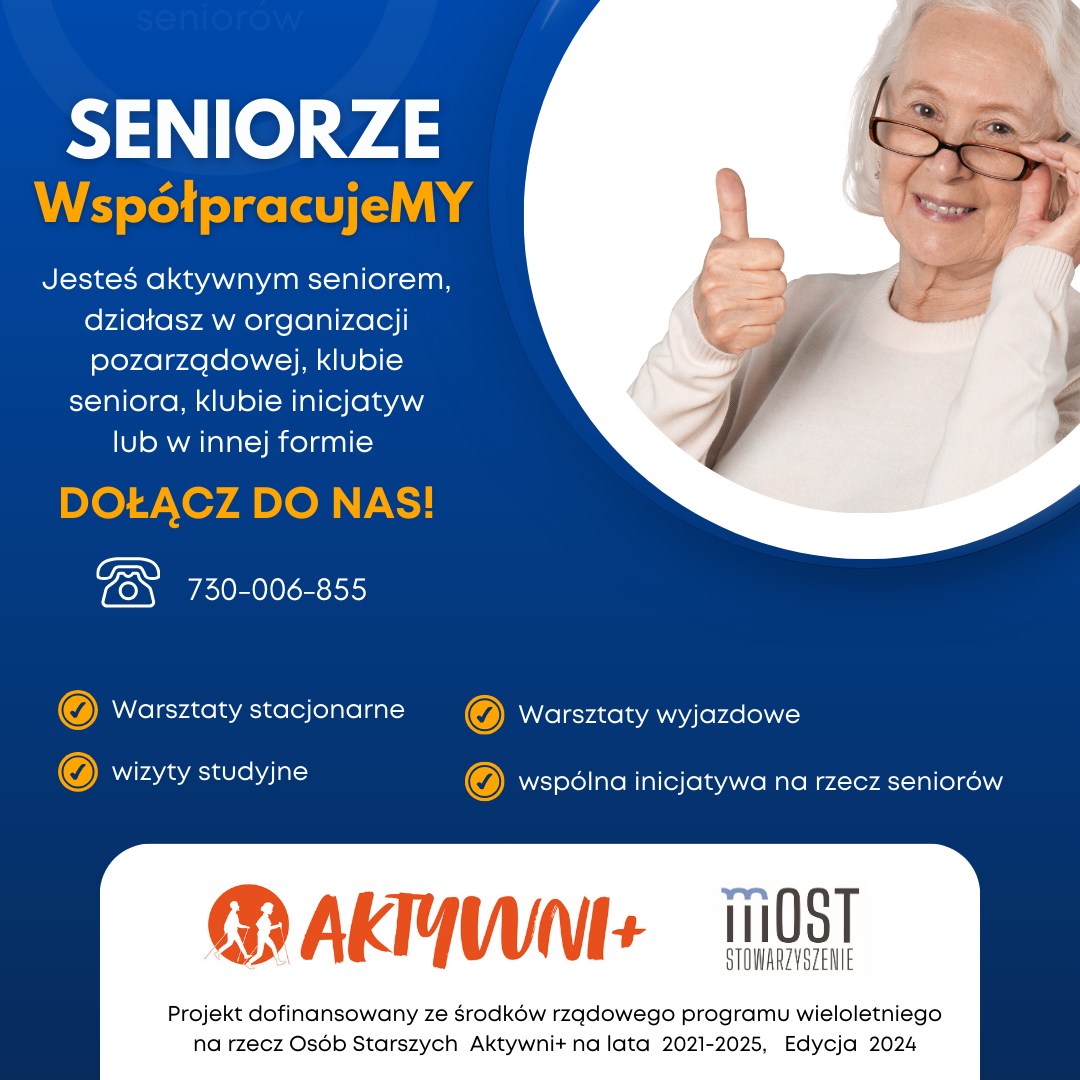 Zapraszamy do udziału w projekcie „Seniorze współpracujeMY”