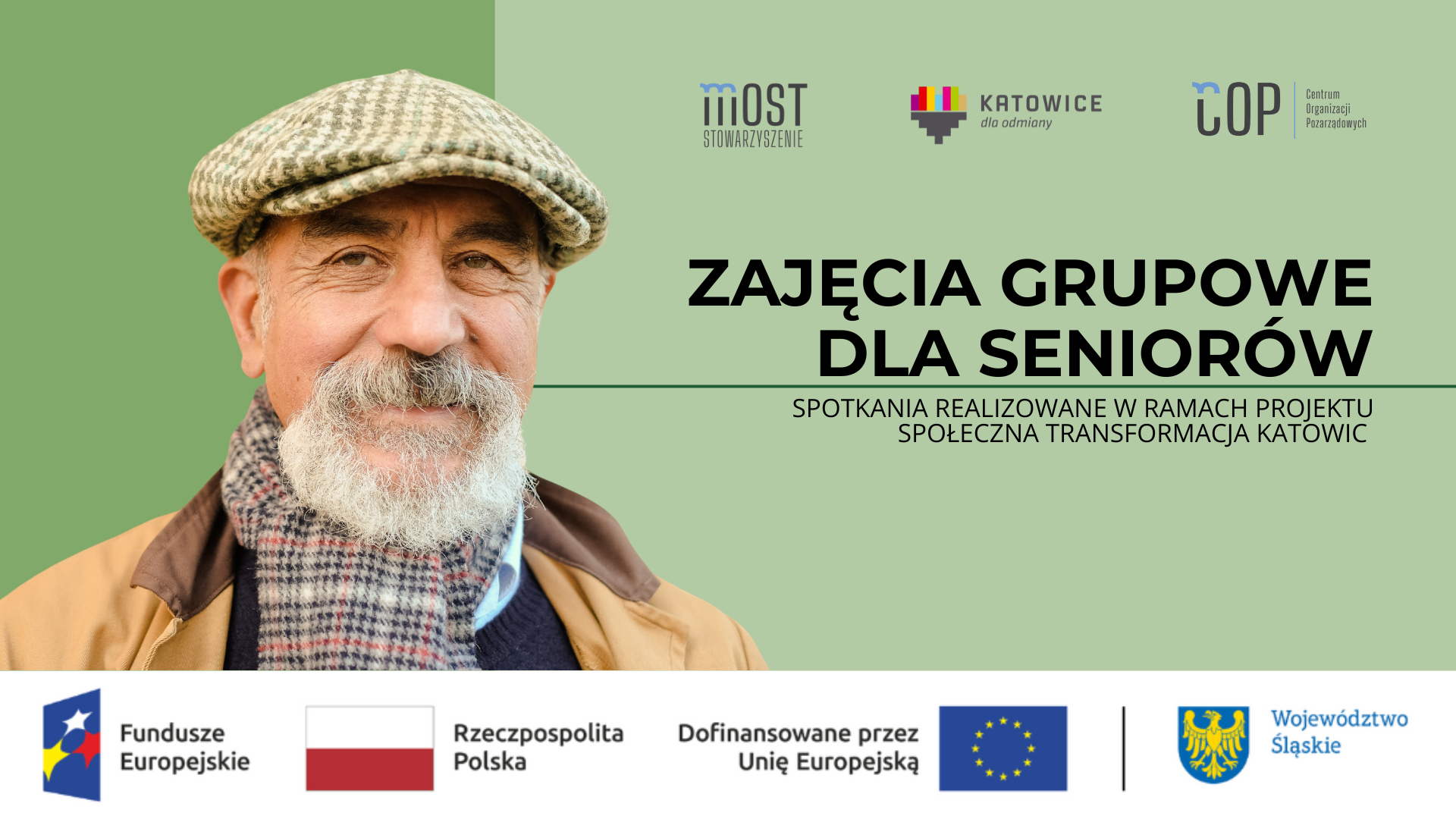 Plakat dotyczący zajęć grupowych dla seniorów