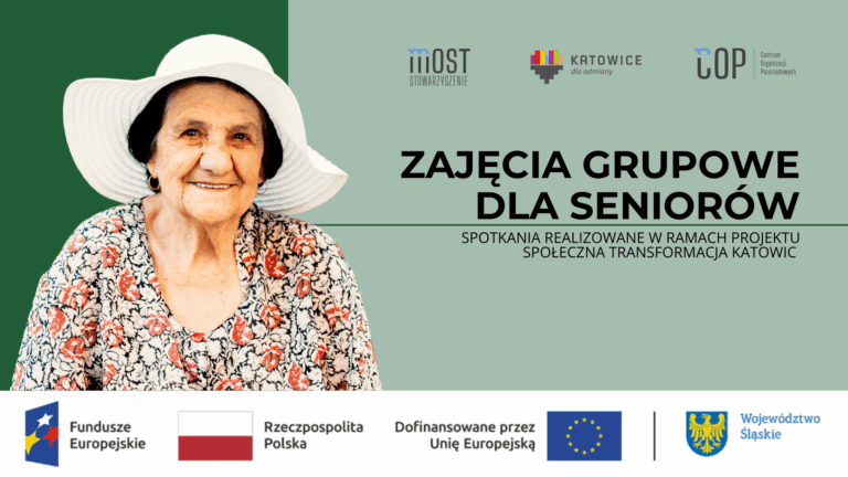 Plakat dotyczący zajęć grupowych dla seniorów
