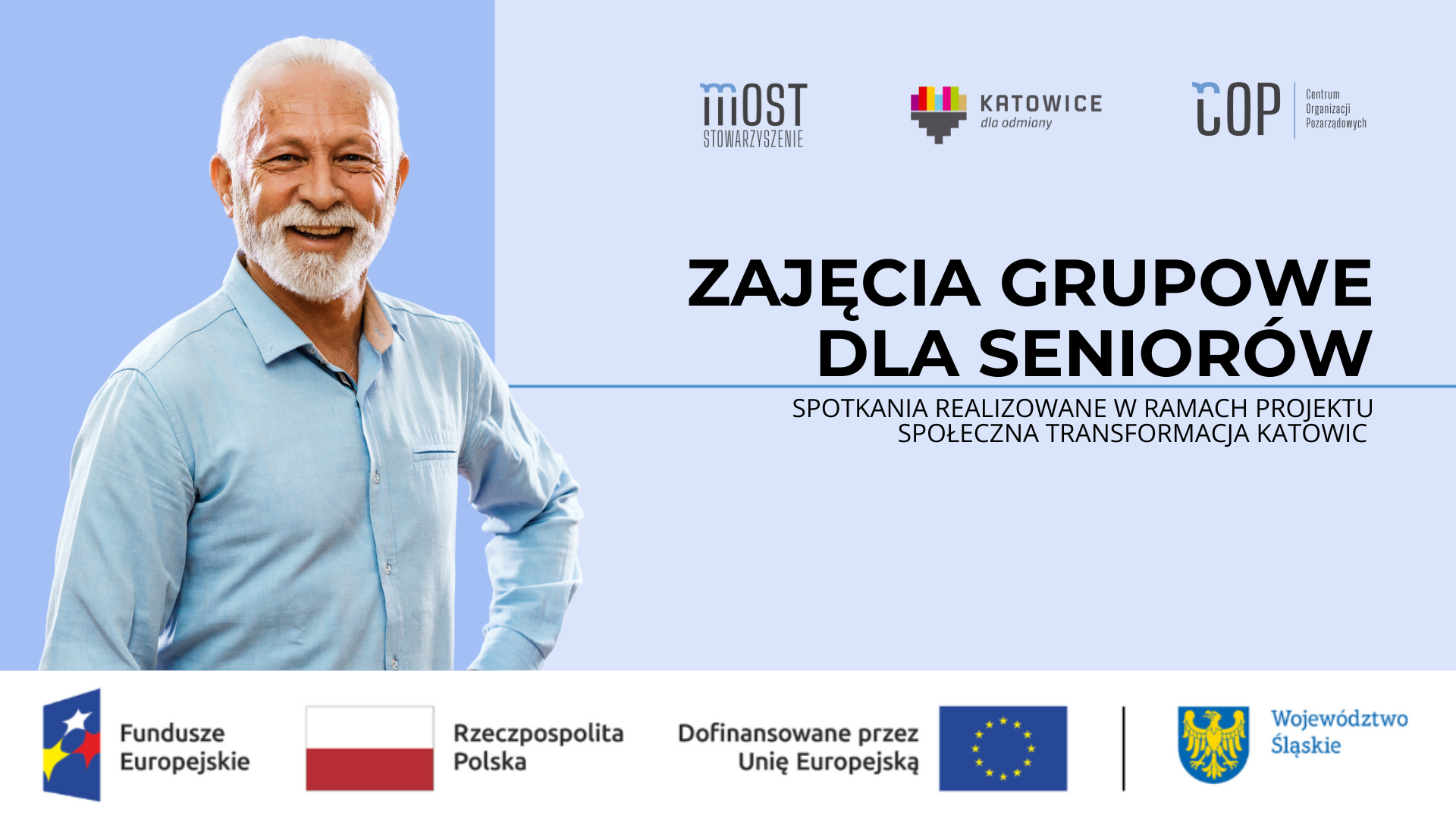 Plakat dotyczący zajęć grupowych dla seniorów