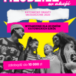 Plakat konkursu "Młodzież w akcji. Katowickie Granty Młodzieżowe 2026"