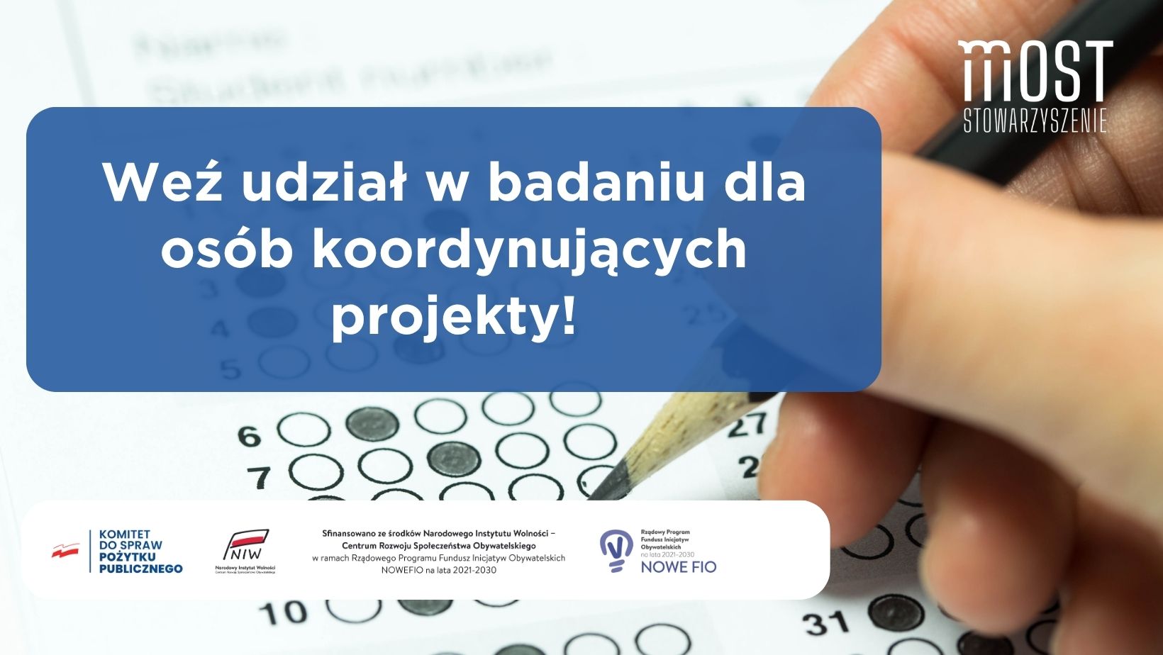 Banner z zaproszeniem do udziału w badaniu